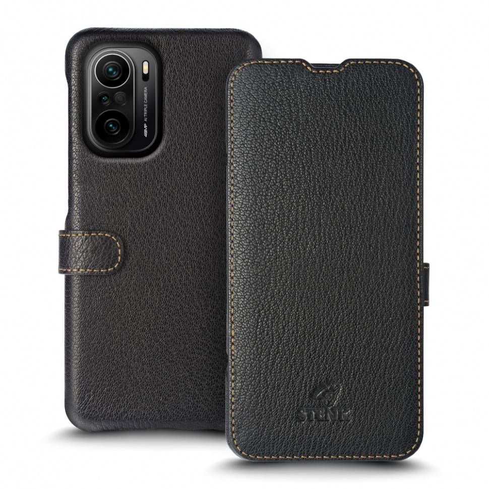 

Чехол книжка Stenk Premium для Xiaomi Poco F3 Чёрный, Черный