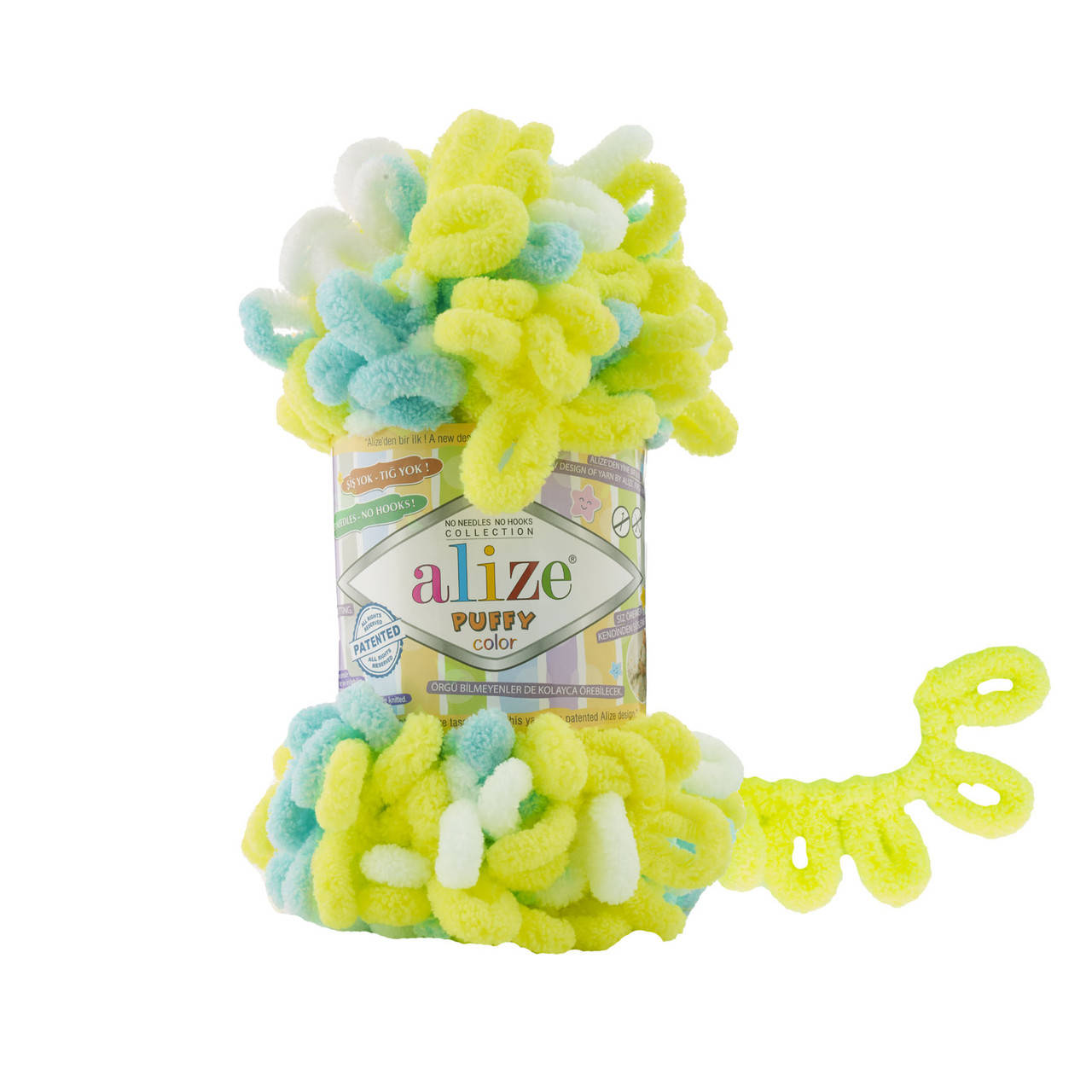 

Alize Puffy Color (Ализе Пуффи Колор) №6382, Разные цвета