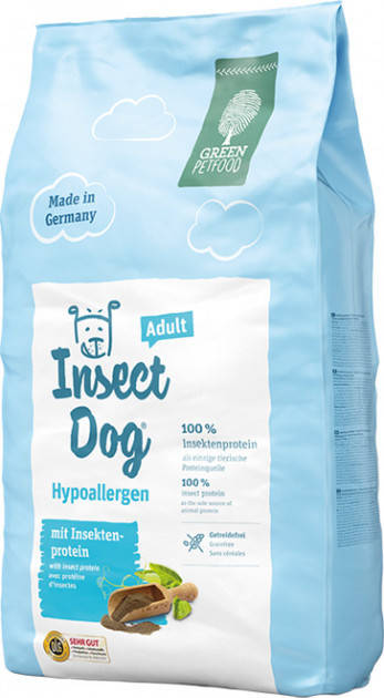 

Green Petfood InsectDog Hypoallergen Adult гипоалергенный корм для собак с протеином из насекомых 0,9 кг