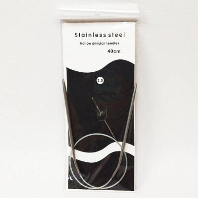 

40см 3,5мм спицы вязальные металлические, на тросике (СИНДТЕКС-1312)