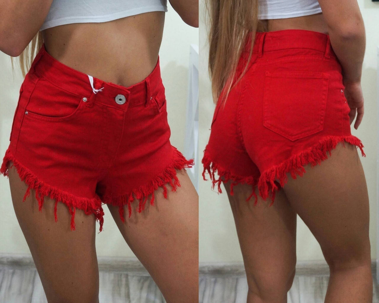 

Шорты женские стильные городские новинка лето-весна 2021, Красный