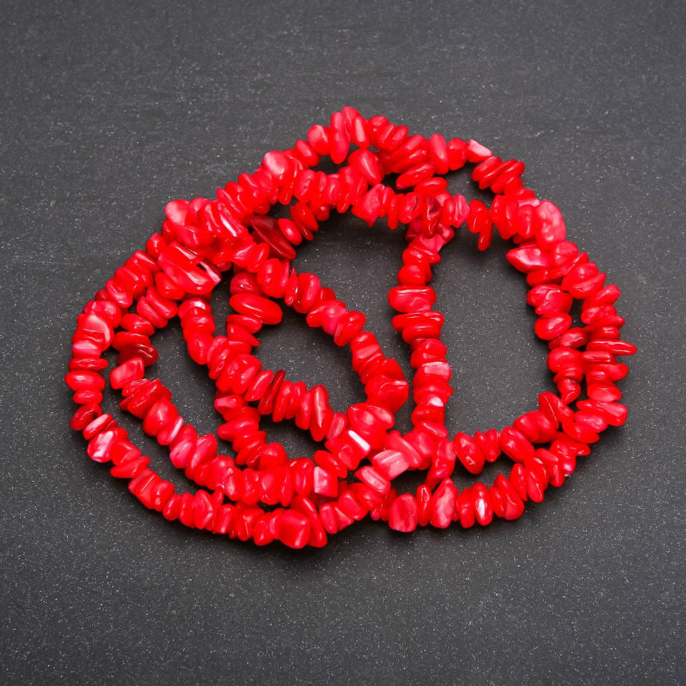 

Бусины на леске Перламутр Тонированный крошка d-7(+-)мм L-80см