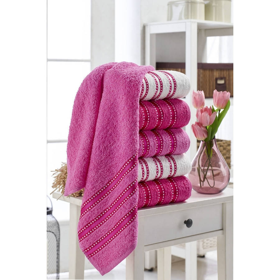 

Набор полотенец Eponj Home - Vorteks 50*85 (6 шт) makara pembe розовый