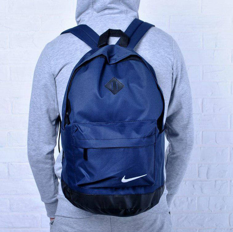 

Спортивный рюкзак портфель Nike / Найк темно-синий Вместительный Для тренировок