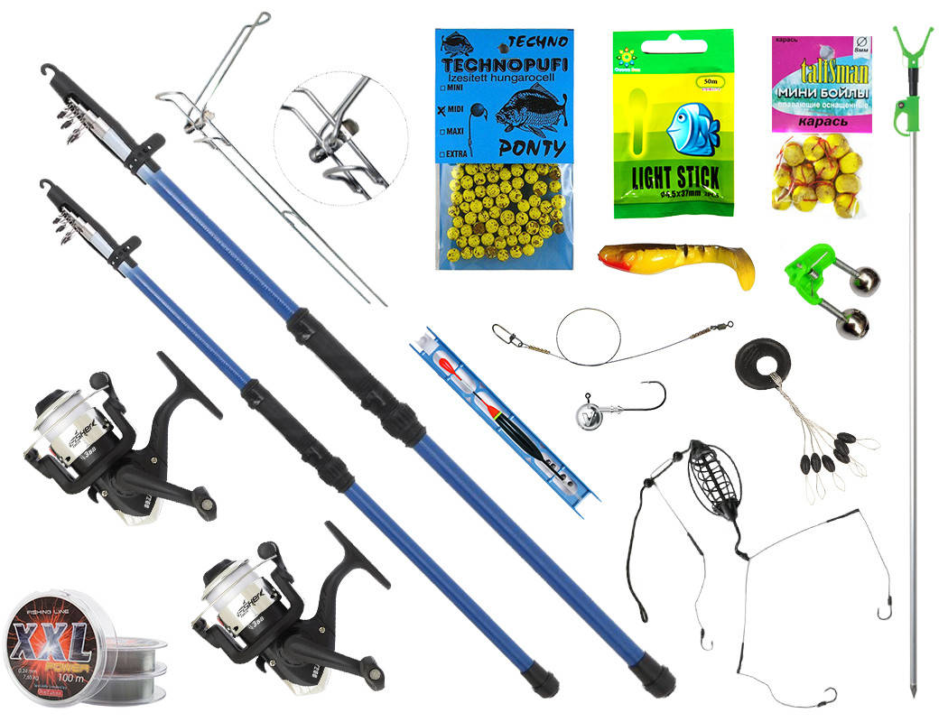 

Набір Універсальний Легка Удочка + Надійний Спінінг + Донка в Одному Готові до використання