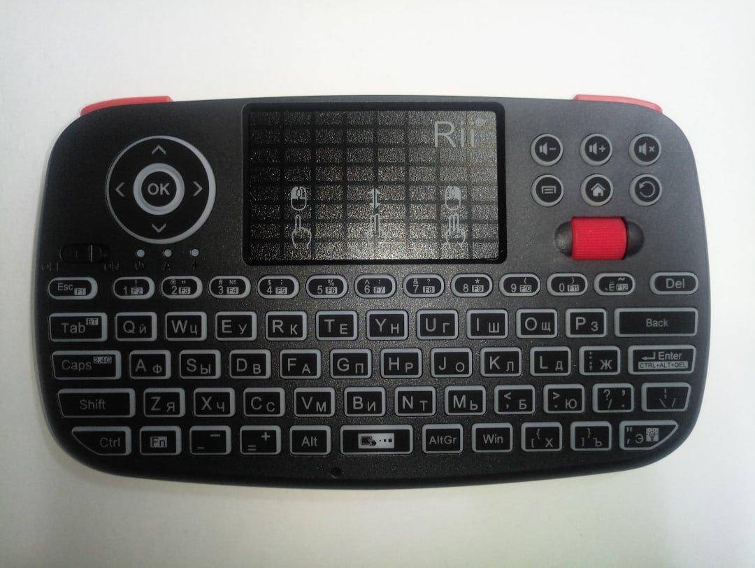 

Мультимедийная мини беспроводная bluetooth-клавиатура Rii i4, Черный