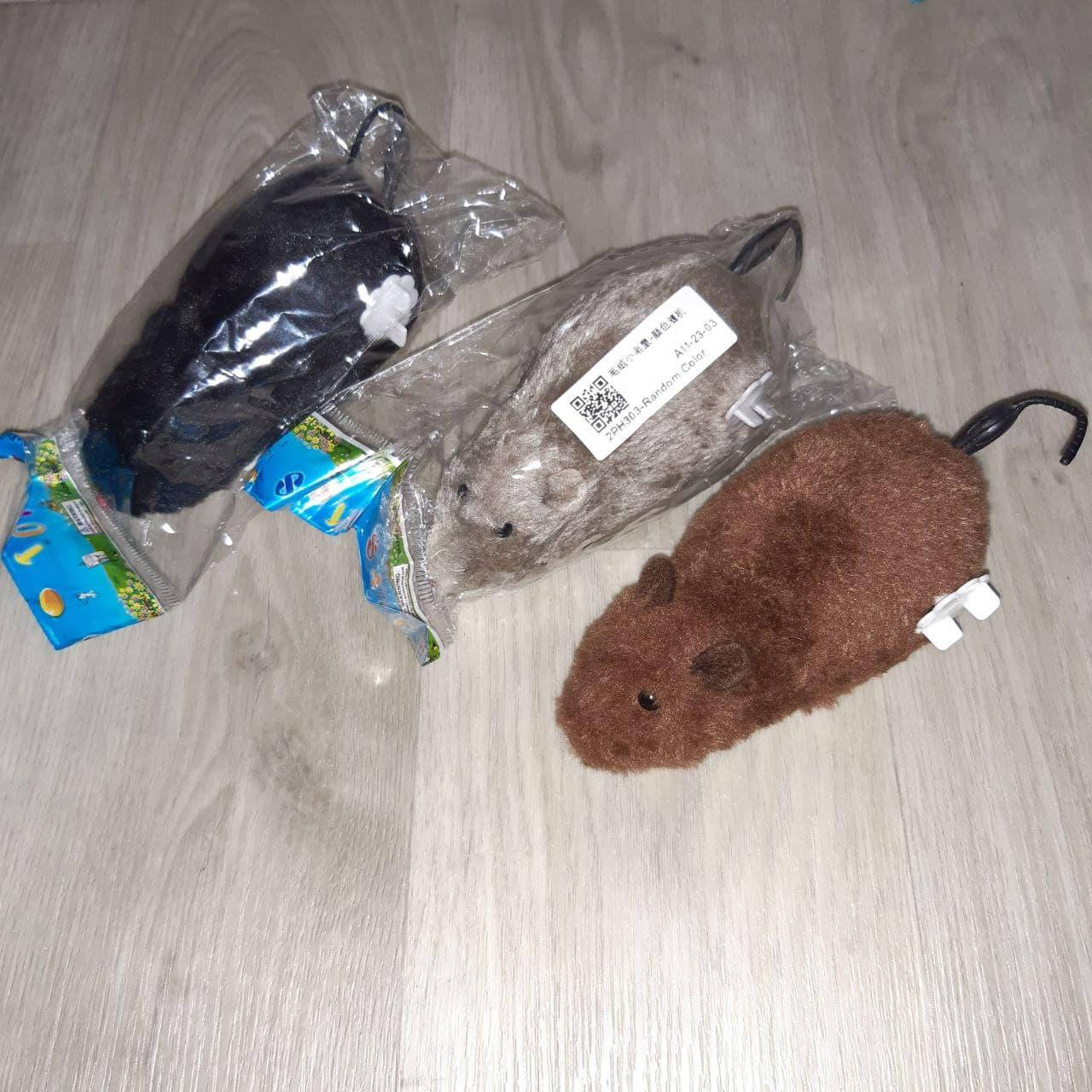 

Игрушка заводная мышь для котов, кошки в ассортименте 15см