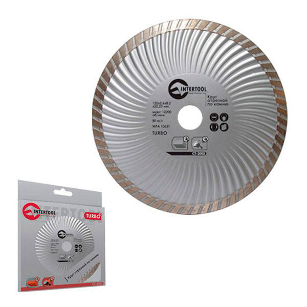 

Диск алмазный INTERTOOL 125х7х22.23мм турбо