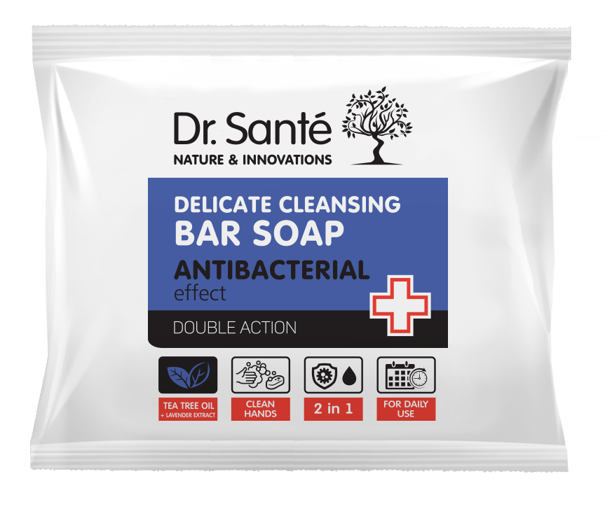 

Тверде мило Антибактеріальний ефект 100 г Dr.Sante Double action