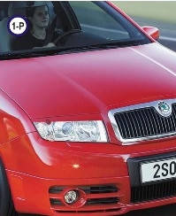 

Реснички на фары Skoda Fabia I, Черный