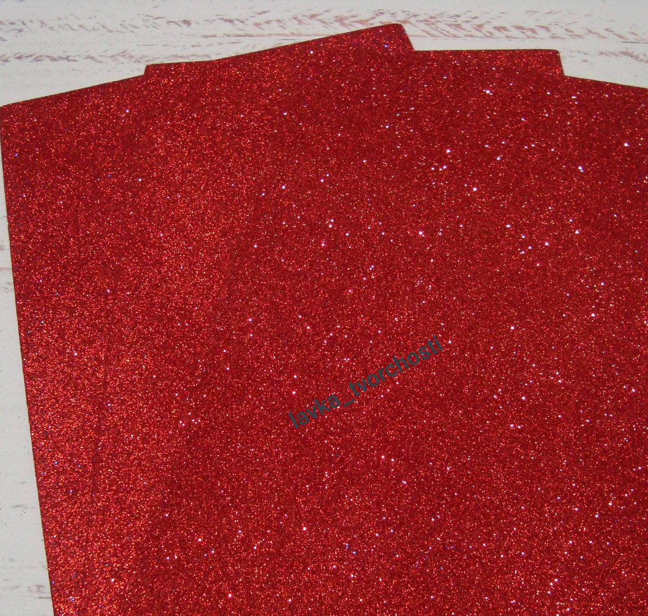 

Фоаміран глітер А4 червоний