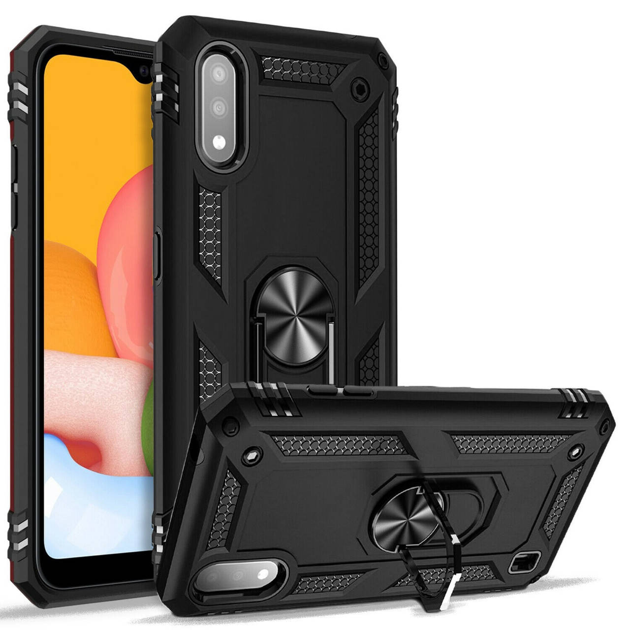 

Чехол Shield для Samsung Galaxy A01 2020 / A015F бампер противоударный с подставкой Black, Черный