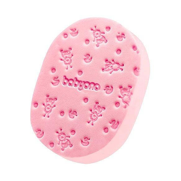 

Губка мягкая, мочалка для купания BabyOno, розовая