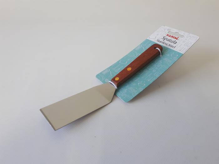 

Лопатка кулинарная нержавеющая с деревянной ручкой L 20,5 cm, рабочая часть 10,5*4 cm.