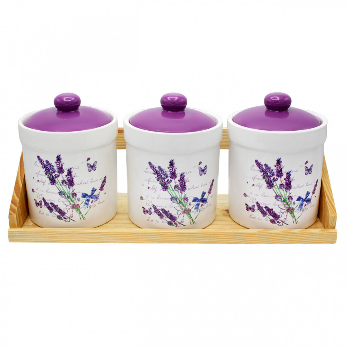 

Набор керамических банок "Лаванда" ZFC048 LV, Разные цвета