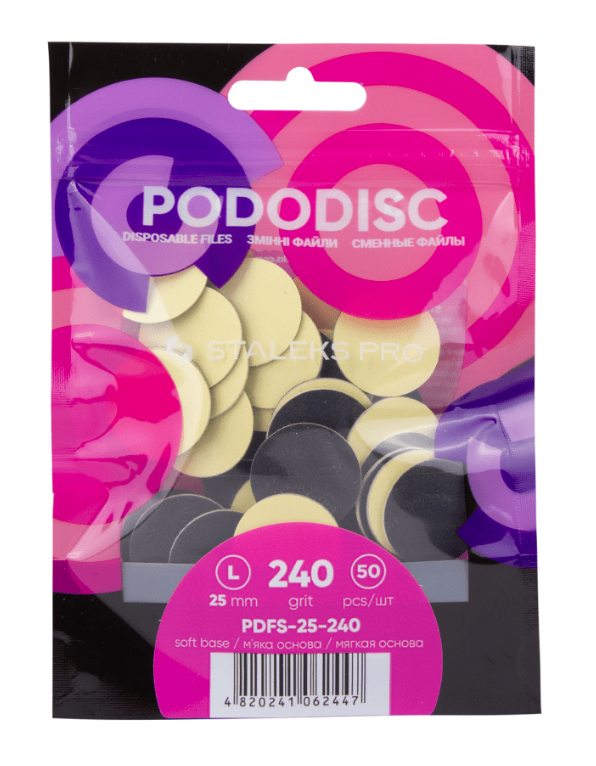

Сменные файлы на мягкой основе для педикюрного диска PODODISC STALEKS PRO L 240 грит