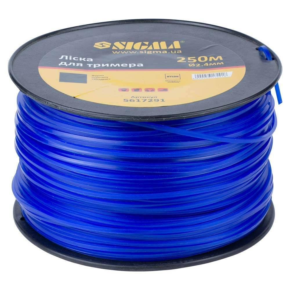

Леска для триммера квадрат Ø2.4мм 250м катушка SIGMA (5617291)