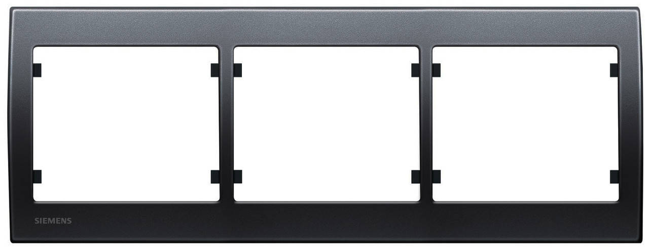 

Рамка тройная Siemens Iris черный коссо (S18003 AC)