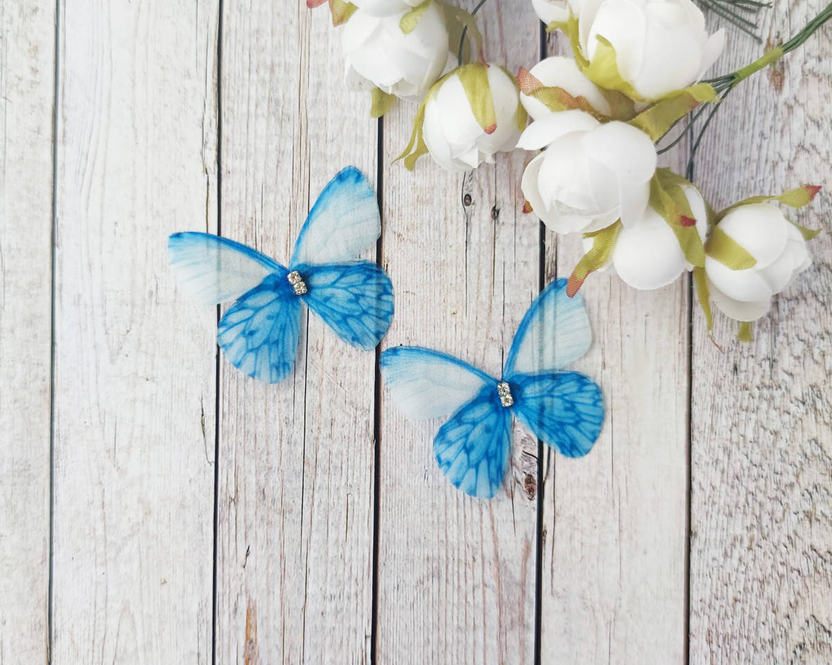 

Бабочки шифоновые двухслойные. 2 шт