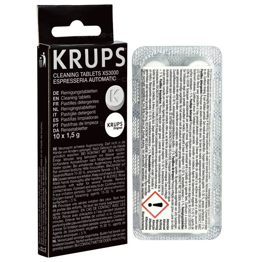 

KRUPS таблетки від кавових масел
