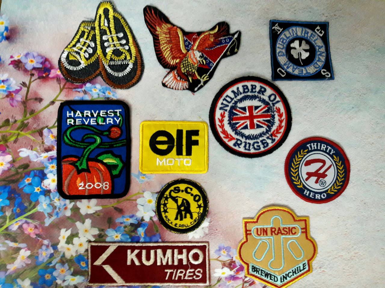 

Термонаклейка на одежду набор 10шт.