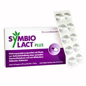 

SymbioLact Plus - живые пробиотические бактериальные культуры с биотином, 30 кап.