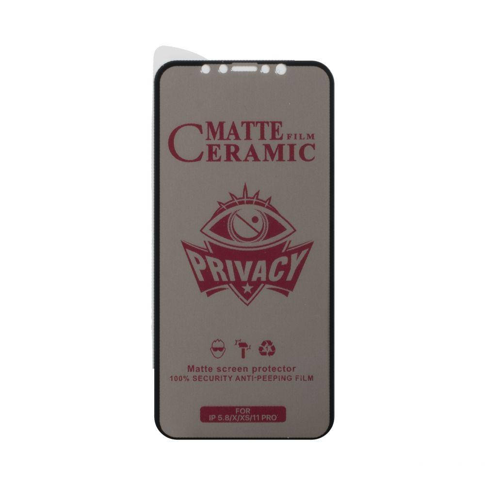 

Захисне скло Film Ceramic AntiSpy for Apple Iphone 11 Pro / X / XS без упаковки