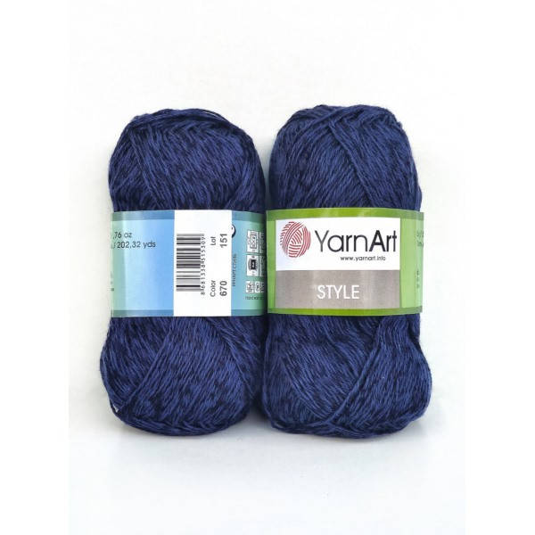 

YarnArt Style - 670 темно-синий