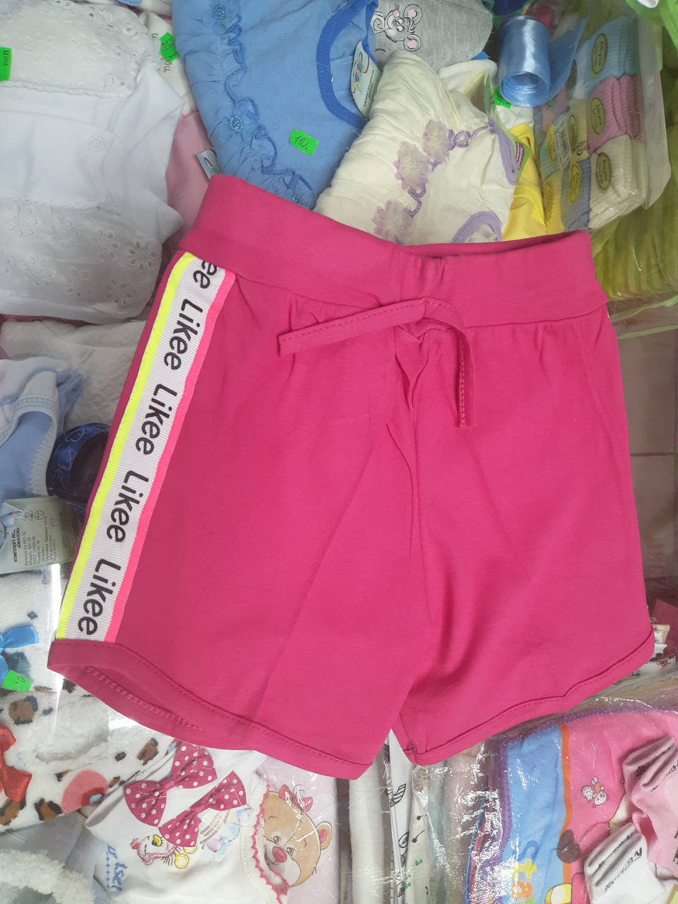 

Летние детские шорты для девочки Likee р.128 134 140, Розовый