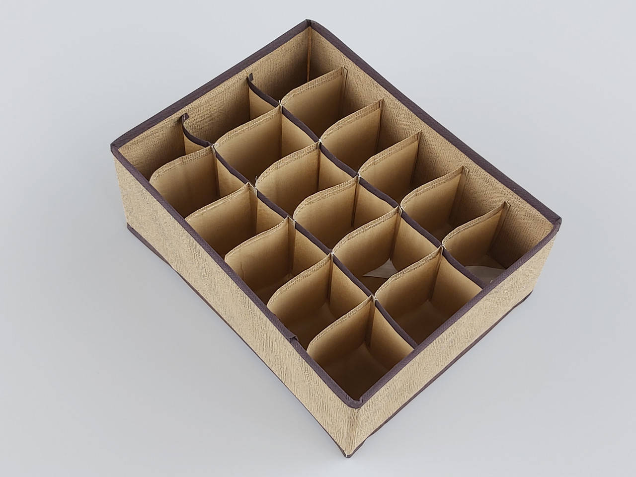 

Органайзер 32*24*12 см, на 18 отделений, для хранения мелких предметов одежды горчичного цвета