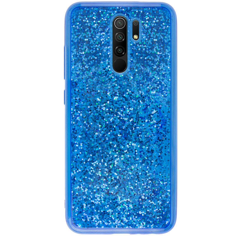 

Чехол для Xiaomi Redmi 9 переливашка с жидкостью глиттер блестяшками чехол на сяоми редми 9 синий