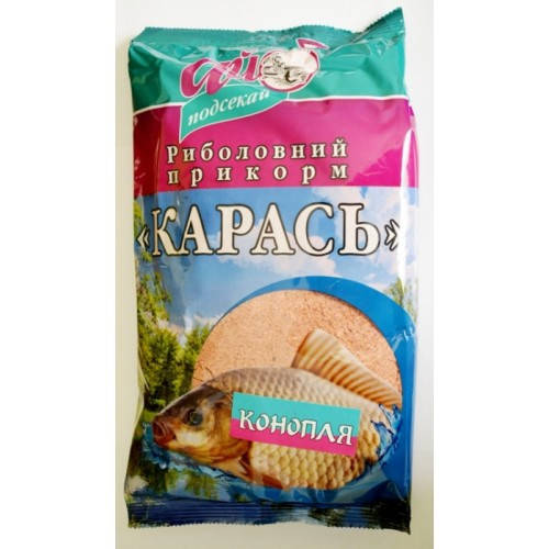 

Прикормка "Ай подсекай" Карась "Конопля"1000 грамм