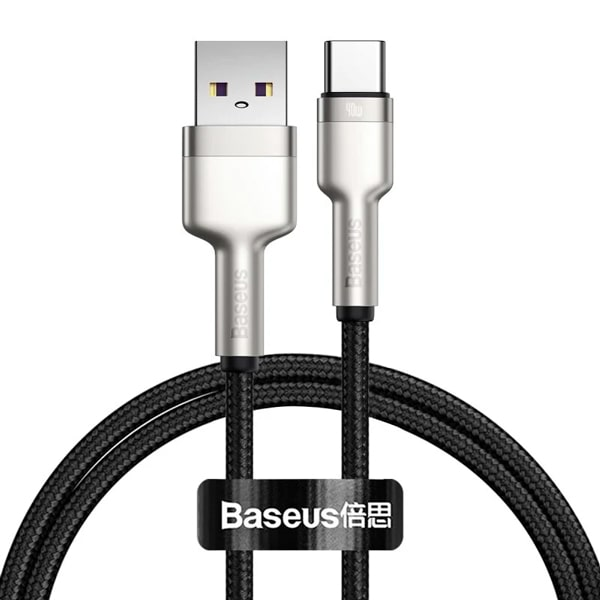 

Кабель для зарядки телефона USB Type-C Android Baseus Cafule 25см |5A, 40W| Черный