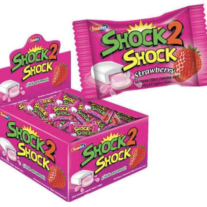 

Жевательная резинка Shock Shock (Шок-Шок) БЛОК 100 шт КЛУБНИКА