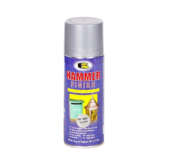 

Краска молотковая Hammer BOSNY H001 Silver 400мл 187748, Серебро