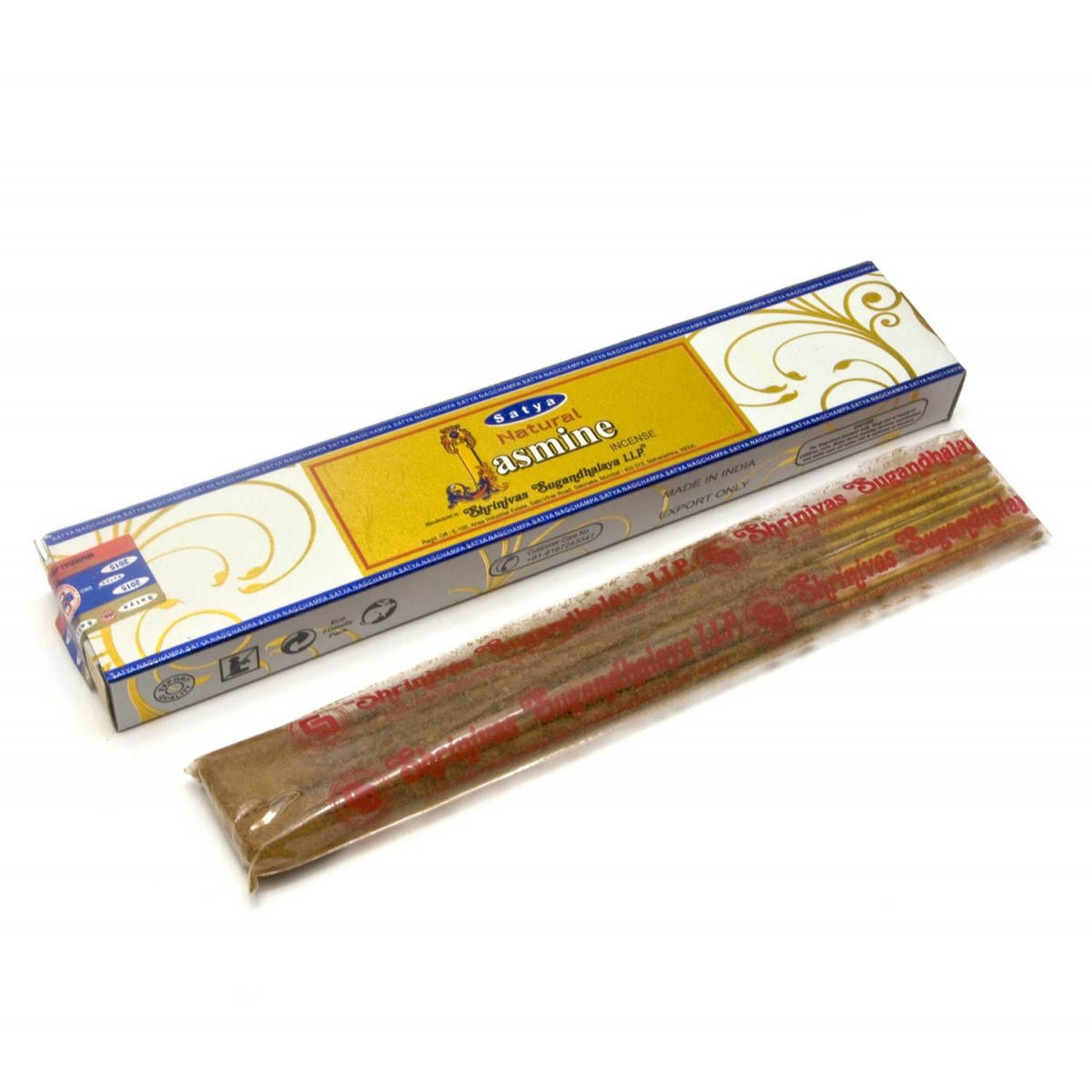 

Благовоние натуральный Жасмин (Satya) индийские аромапалочки с запахом жасмина15 гр