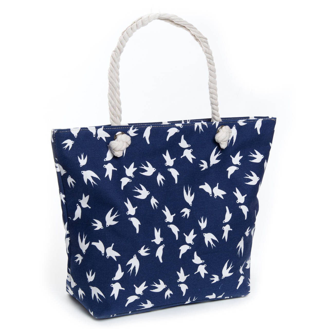 

Сумка Женская пляжная, текстиль , 45*35*15см., высота ручки 25см., ласточка (5011-12 blue), Синий