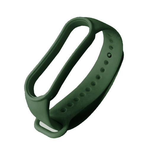 

Силиконовый ремешок браслет для Xiaomi Mi Band 3 / 4, Спортивный ремешок на Сяоми Ми Бенд 3 / 4 Темно-зелений
