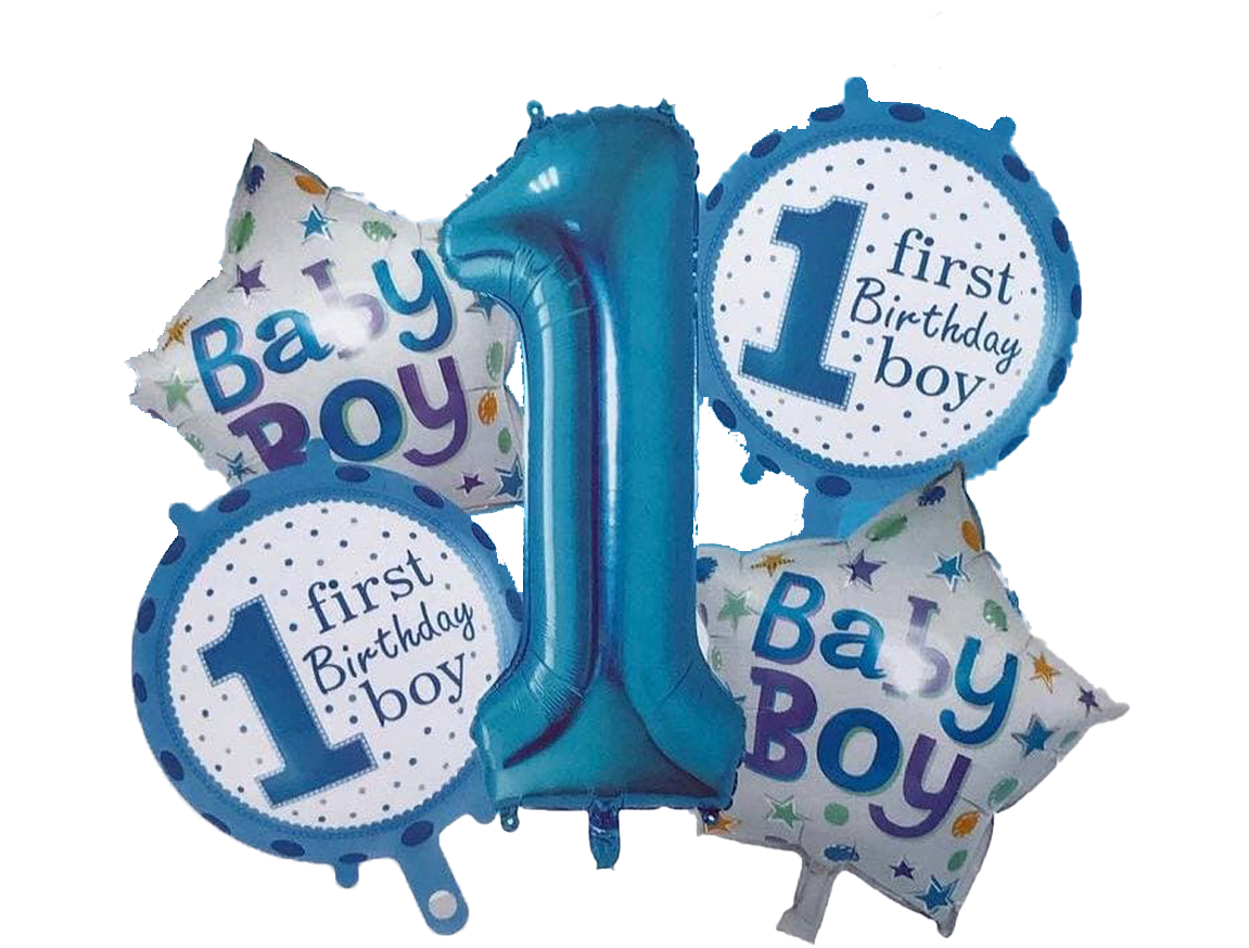 

Шары фольгированные набор "Baby boy 1" 5шт., Разные цвета