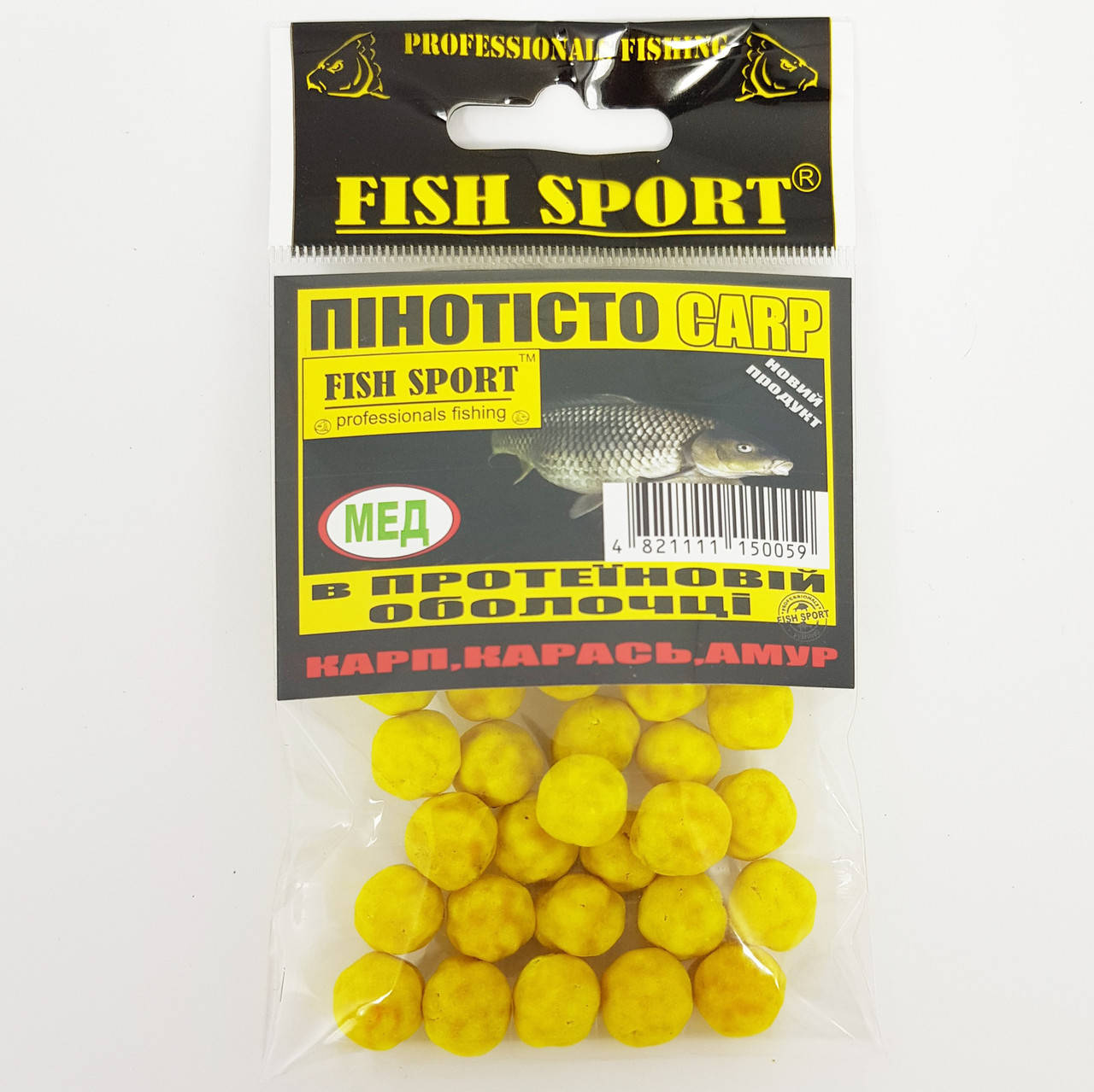 

Насадка пенотесто Carp в протеиновой оболочке Fish Sport (мёд) 25г