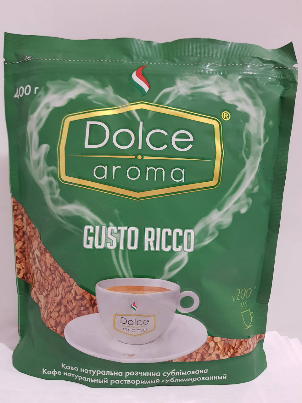

Кофе растворимый сублимированный 400г Dolce Aroma Gusto Ricco