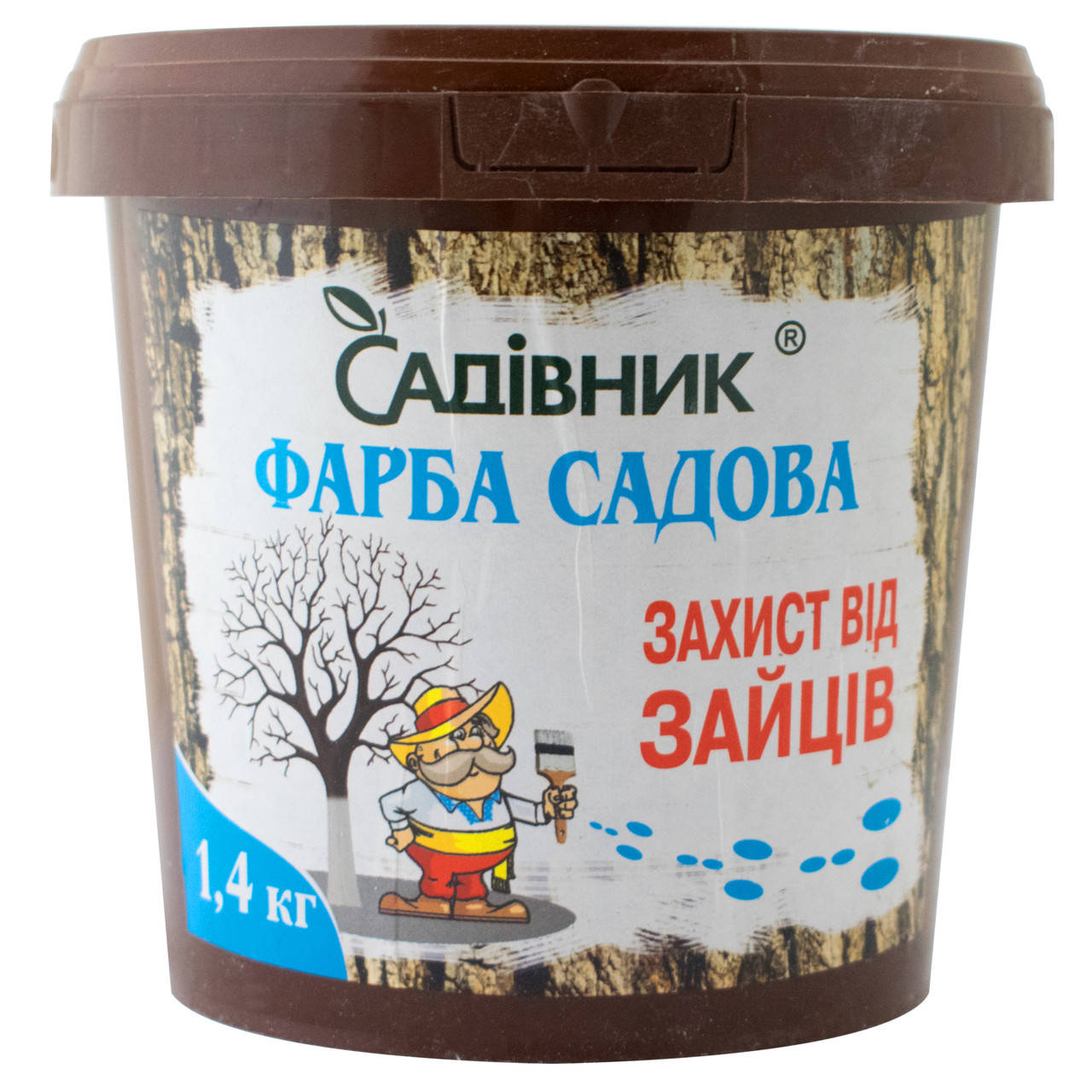 

Краска садовая Садовник защита от зайцев ведро 1.4 кг