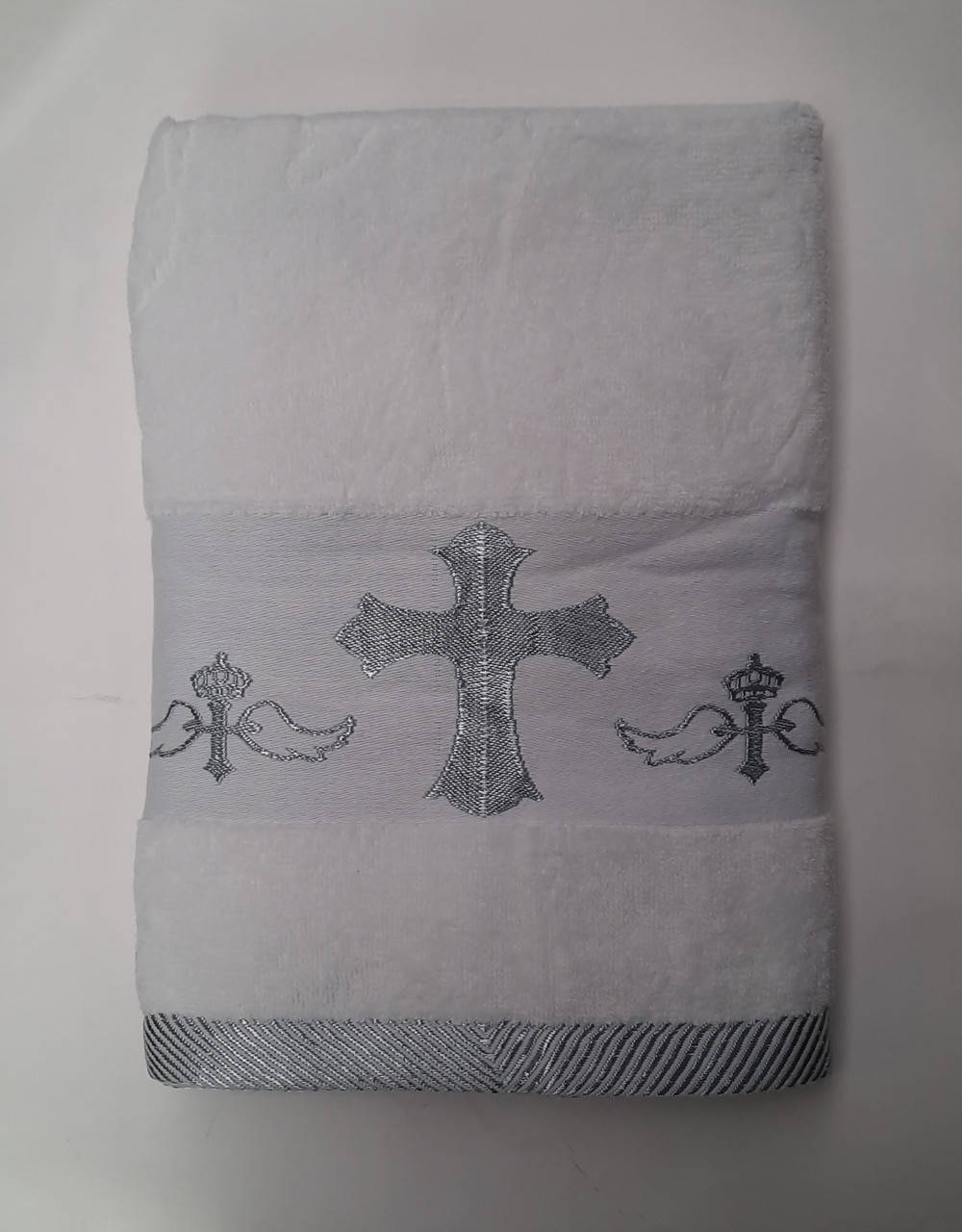 

Крыжма для крещения махровая Серебро, Белый