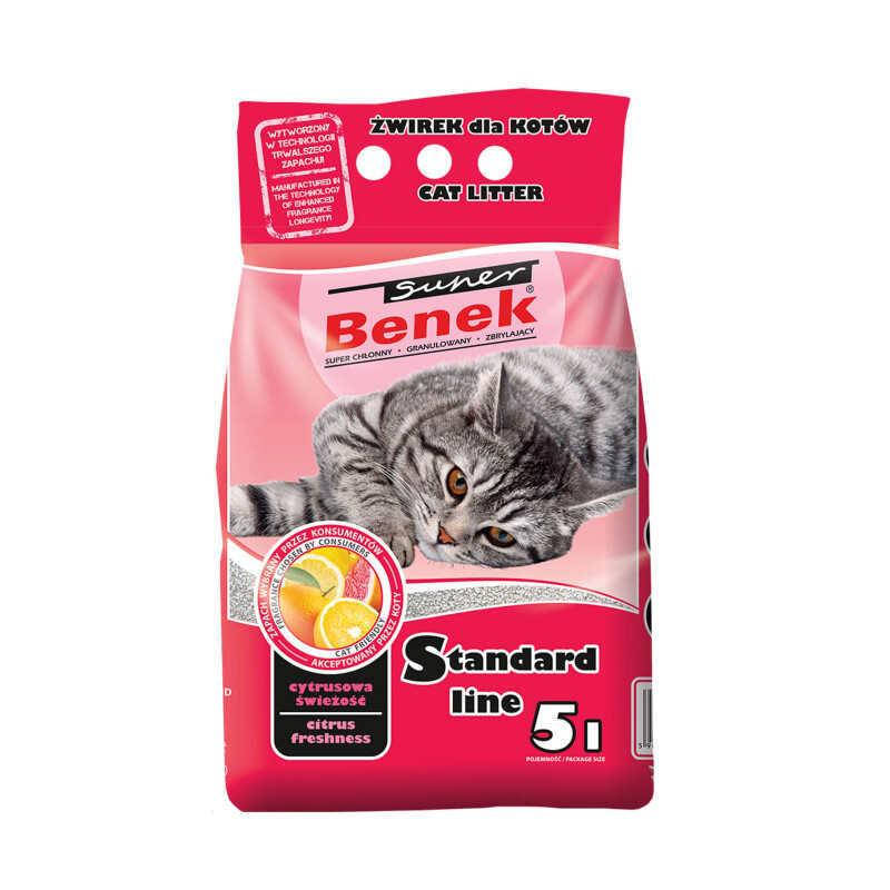 

Super Benek Standard Line Citrus – Бентонитовый наполнитель Стандарт для кошачьего туалета с ароматом цитруса