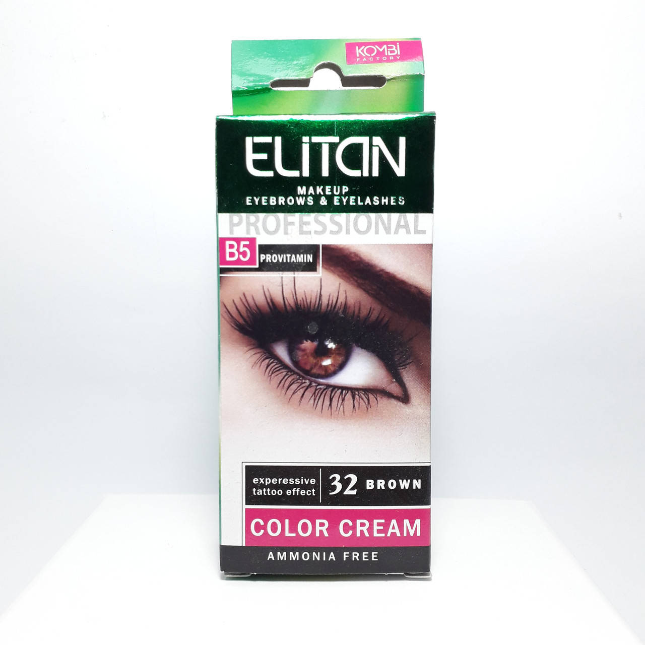 

ELITAN Стойкая Крем - краска для бровей и ресниц с эффектом Татуажа тон Коричневый Элитан