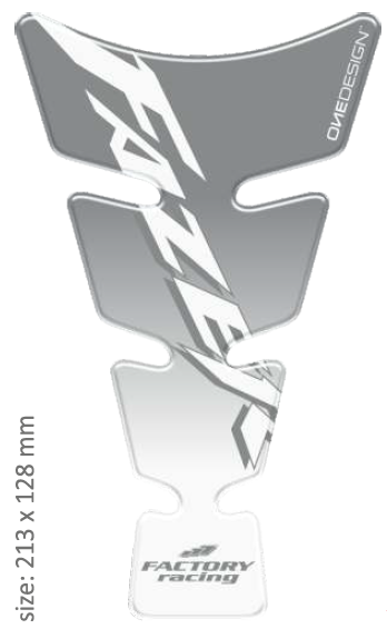 

PRINT ТАНКПАД Spirit shape logo Yamaha Fazer СЕРЕБРЯНЫЙ ПРОЗРАЧНЫЙ