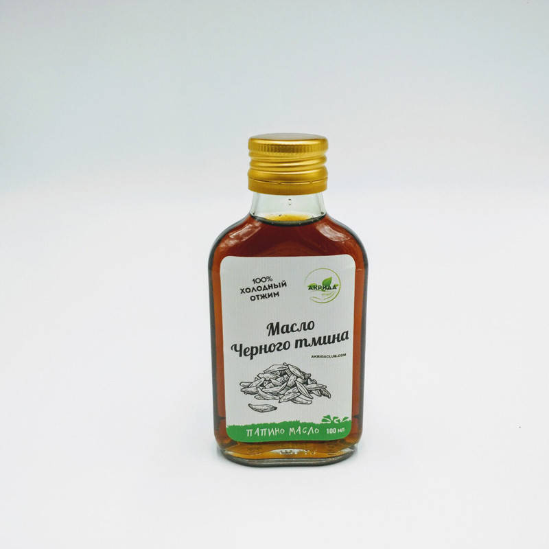 

Масло чёрного тмина, холодный отжим, 100мл.