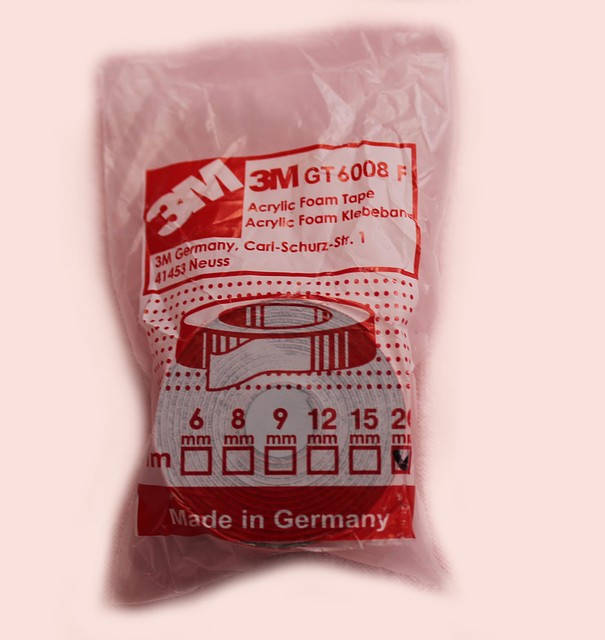 

Скотч 3М двухсторонний 20мм х 1м, Серый