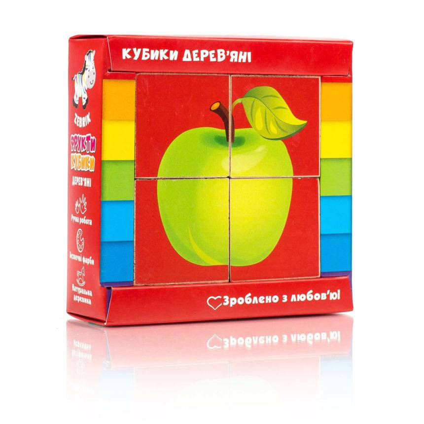 

Дерев’яні кубики “Фрукти”, Vladi Toys