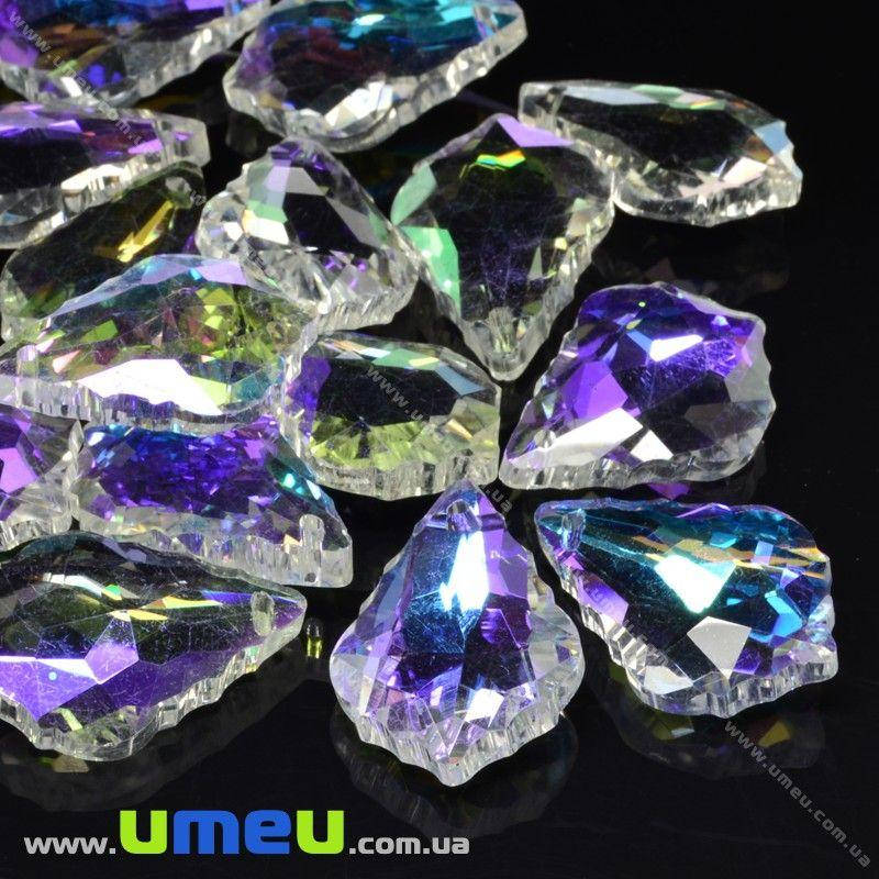 

Подвеска стеклянная Фигурная, Прозрачная АВ, 28х19 мм, 1 шт (POD-019960)